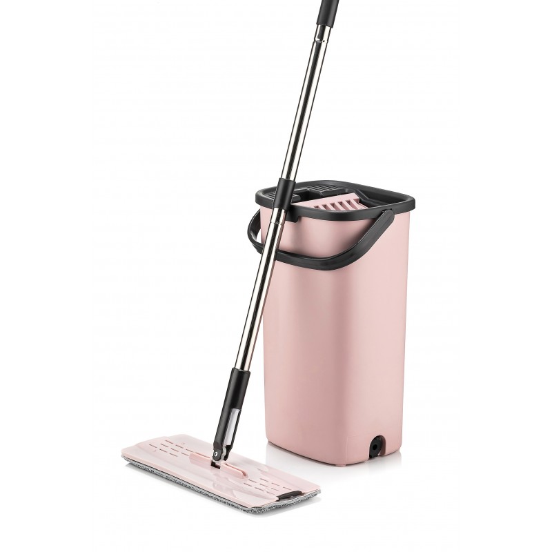 Mop plat Smart Flat, cu găleată dublă și sistem de spălare-stoarcere