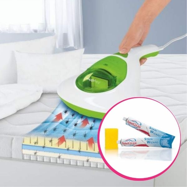 Pachet avantajos: Aspirator antiacarieni MaxxMee + Set 2 tuburi pastă de curățare și burete Total Clean