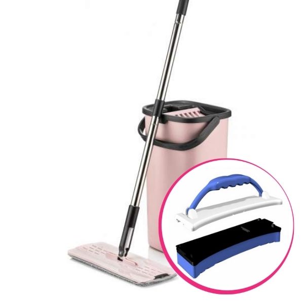 Pachet Avantajos: Mop plat Smart Flat + Dispozitiv curățare Flexi Sponge