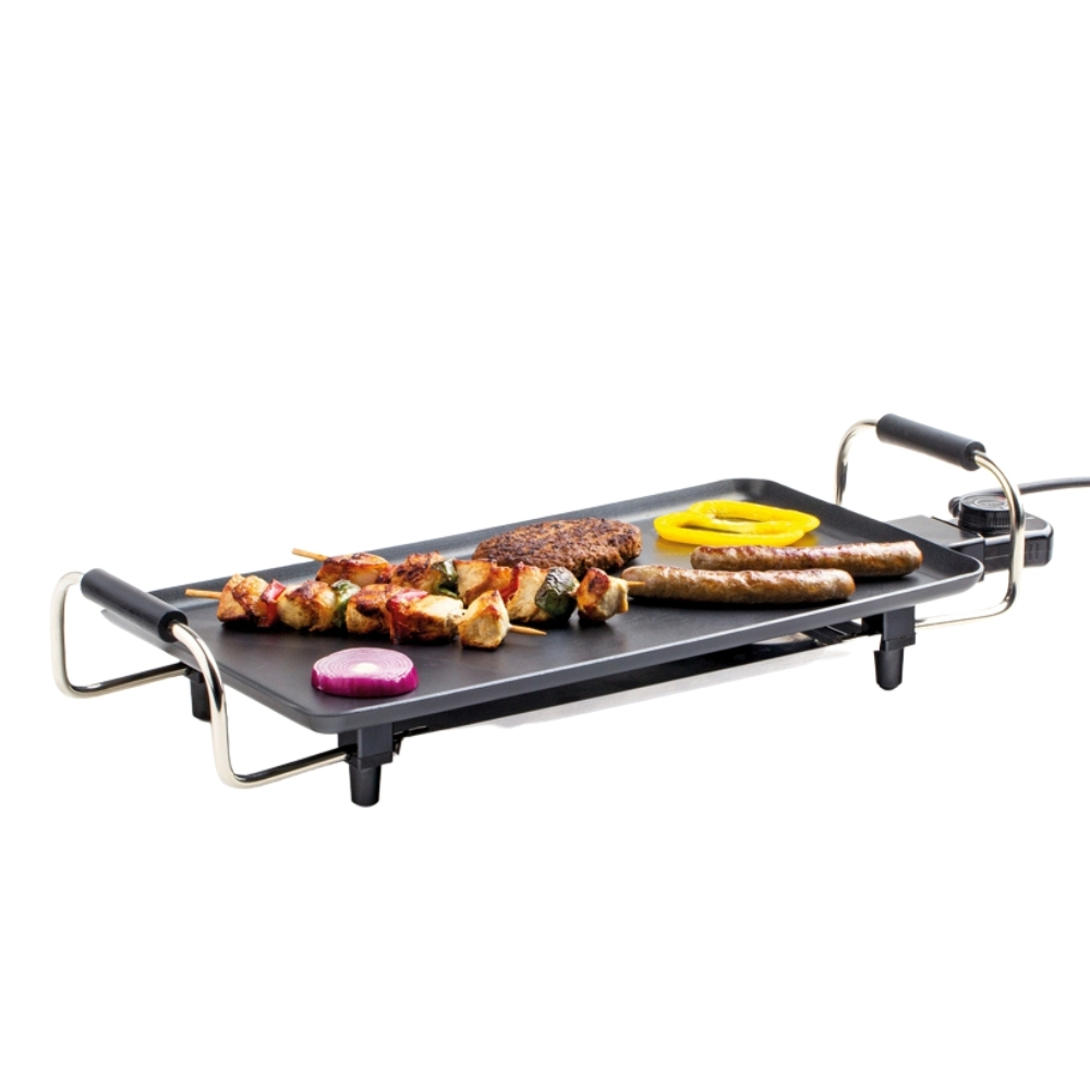 Resigilat: Grătar electric cu termostat reglabil și plită antiaderentă Tepan-Yaki, 1800W