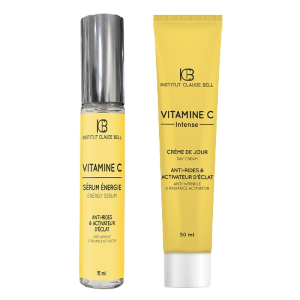 Set energizant cu vitamina C: cremă de zi 50ml și ser energizant 15ml