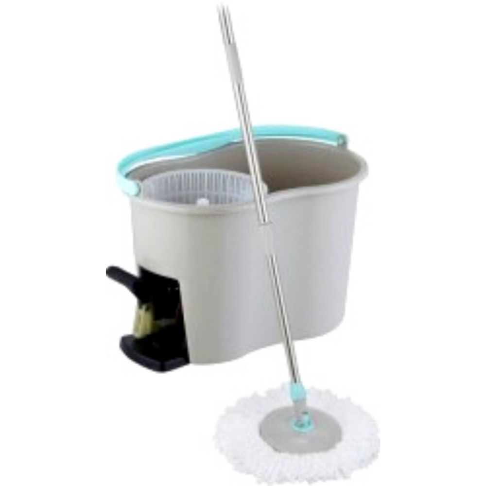 Mop rotativ și găleată cu storcător și pedală, 15L